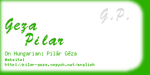 geza pilar business card