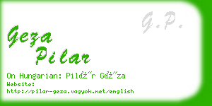 geza pilar business card